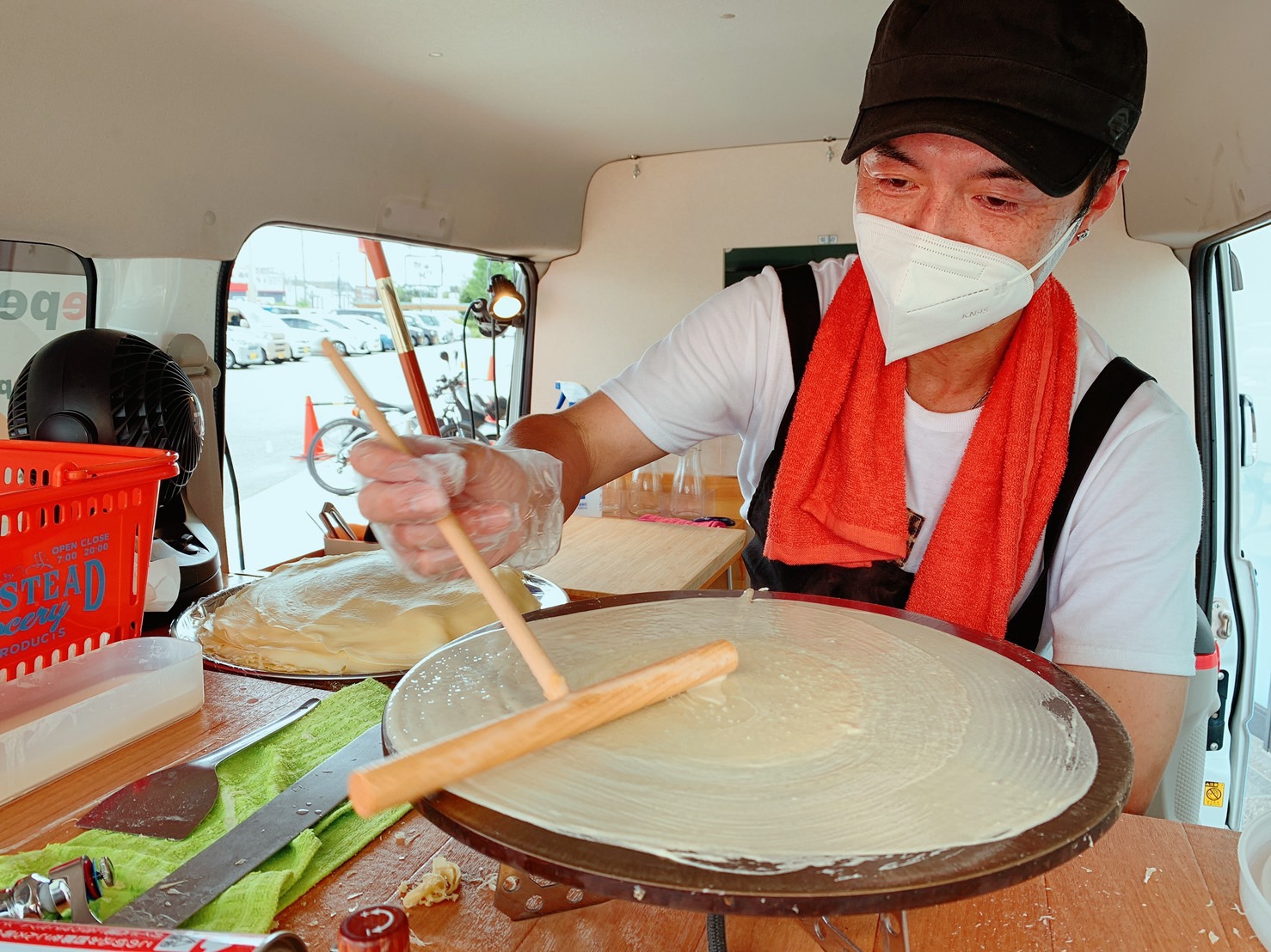 茨城県のオーナーのクレープ現場研修